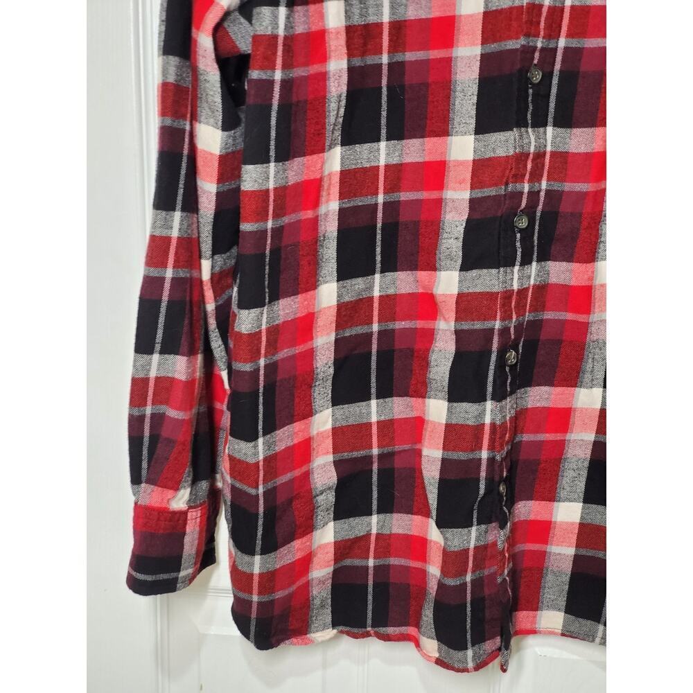 The Foundry Supply Co Flannel Shirt Men’s 2XL Red Black Plaid Long Sleeve - Picture 12 of 12